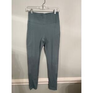 Athleta Delancey Moto Leggings | High-Rise Gray Activewear Tights